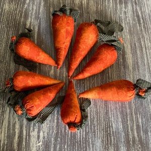 Set of 8 cloth carrots. New without tags. Handmade